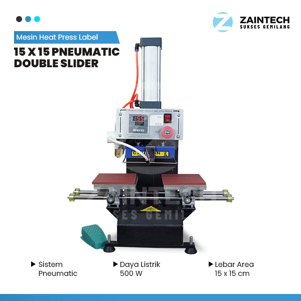 Serupa Mesin Heat Press Label 15 X 15 Pneumatic Double Slider